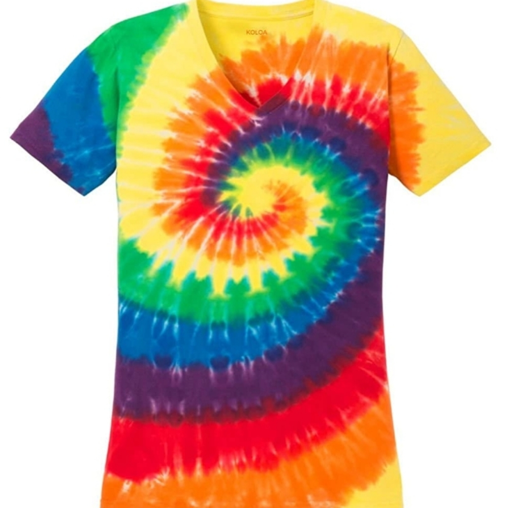 Koloa Surf Co Colorful Tie-Dye V-neck Tee